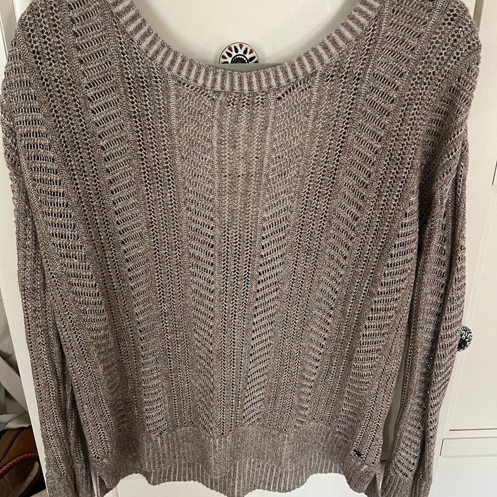 American Eagle Outfitters Taupe Knit Sweater